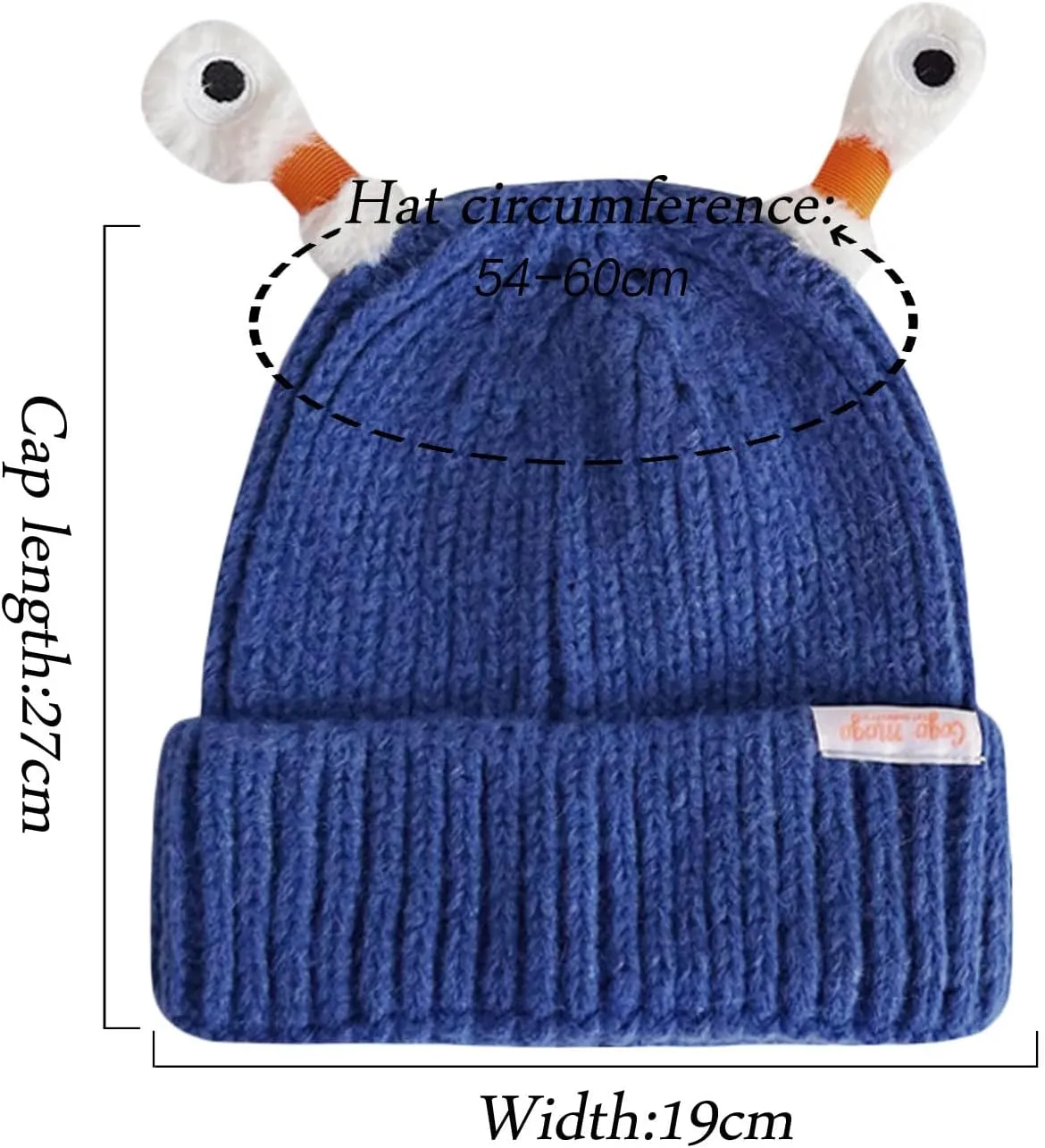 Honganda Funny Beanie Hat for Women, Glowing Monster Knitted Hat with Retractable Tentacles, Warm Winter Hat Gift for Adult