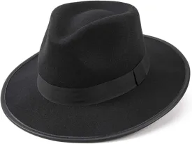 Icegrey Panama Hat Sun Hats for Women Men Wide Brim Fedora Straw Beach Hat Plus Size Dress Fedora Hat