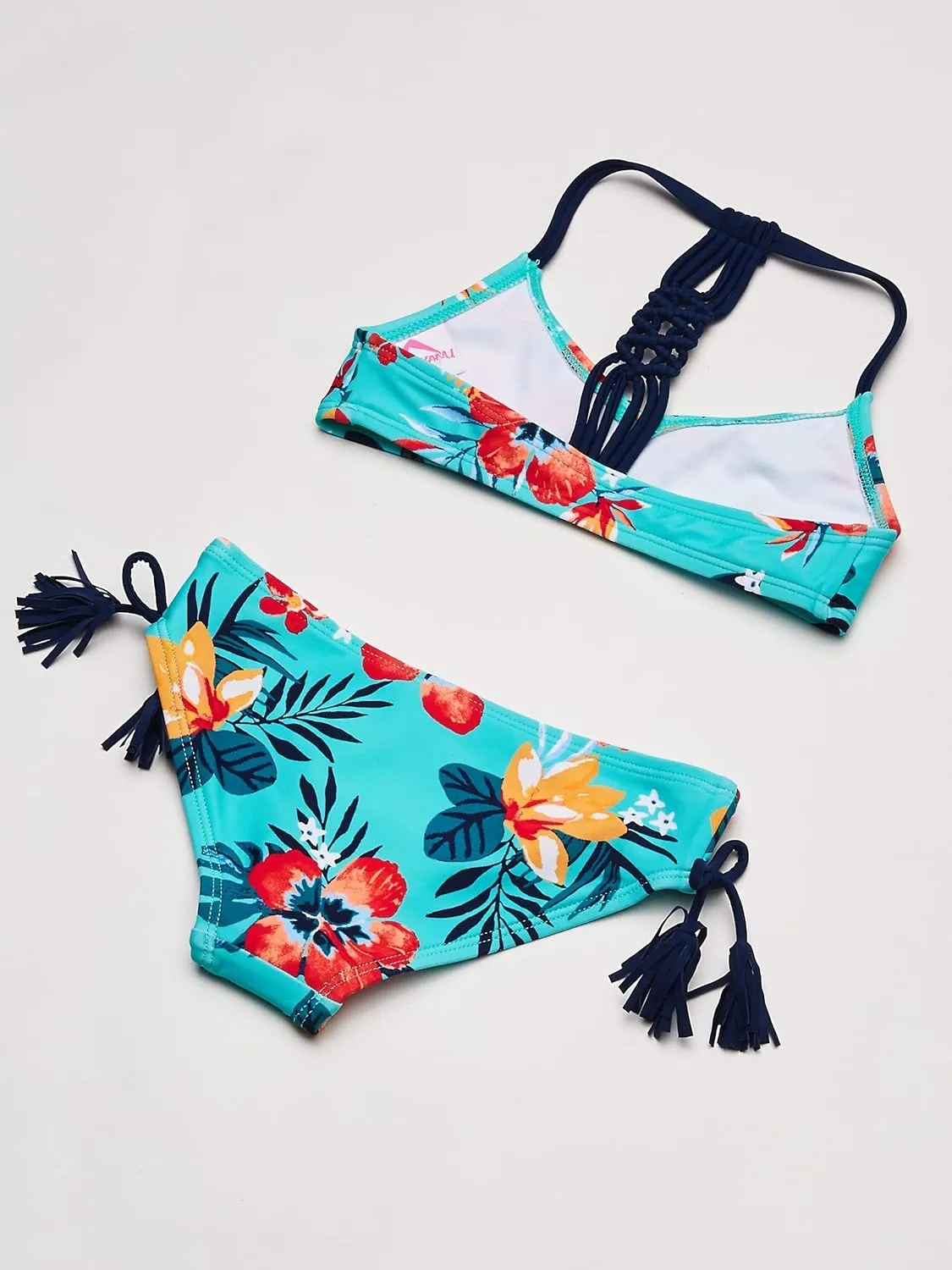 Kanu Surf Girls' Willow V-Neck Bikini Beach Sport 2-Piece Swimsuit