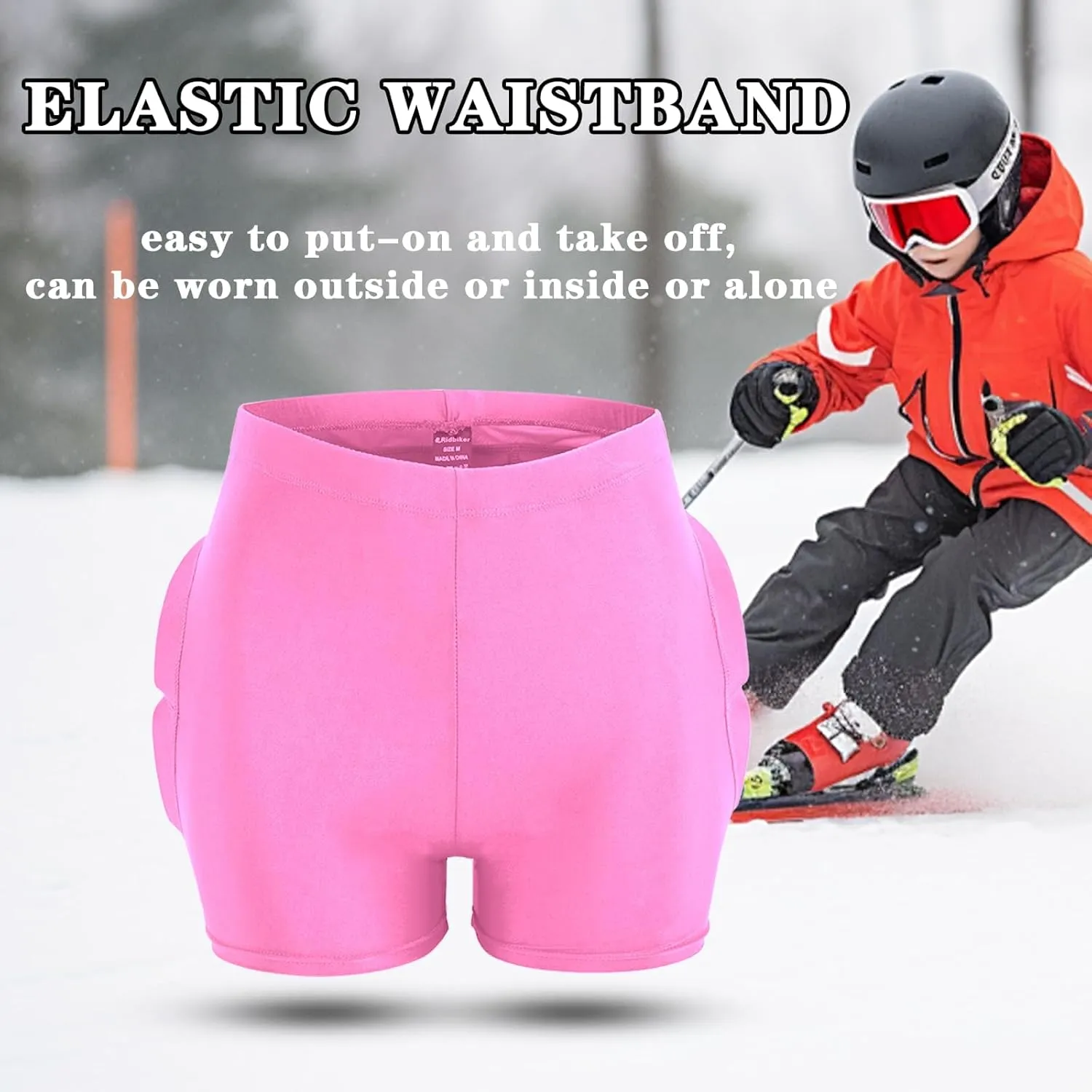 Kids Butt & Hip Padded Shorts for Skating,Youth Hip Protection Pads Figure Skating Shorts Crash Butt Pads for Tailbone & Butt
