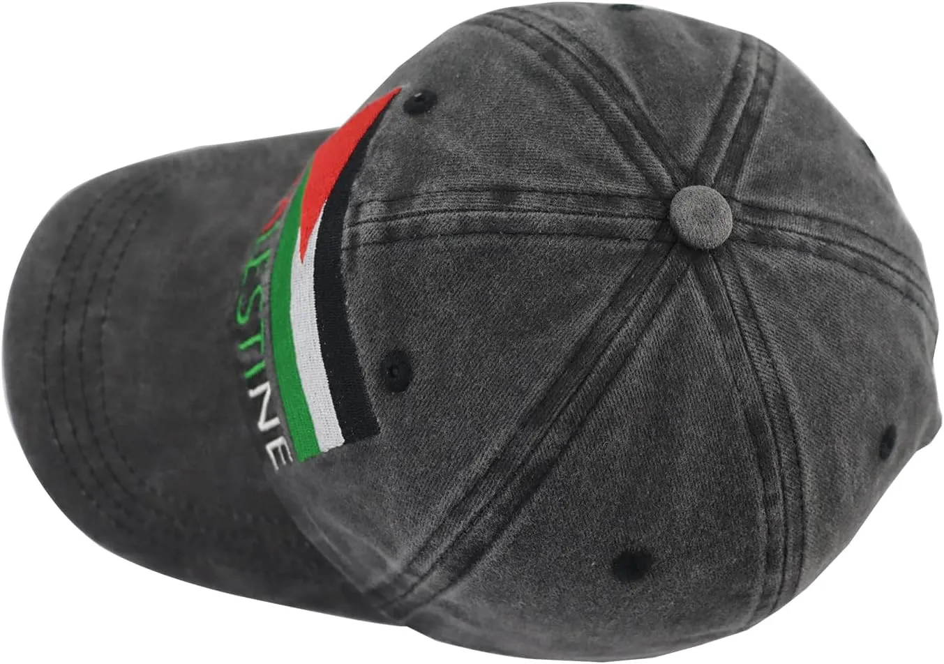KKMKSHHG Palestine Hats for Men Women, Adjustable Embroidered Cotton Palestinian Flag Baseball Cap