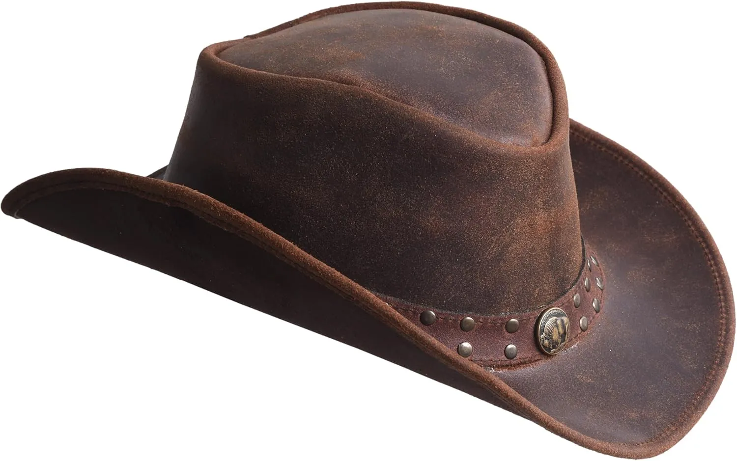 Leather Cowboy Hat for Men Women Lightweight Handcrafted Western Shapeable Wide Brim | Western Hats for Men