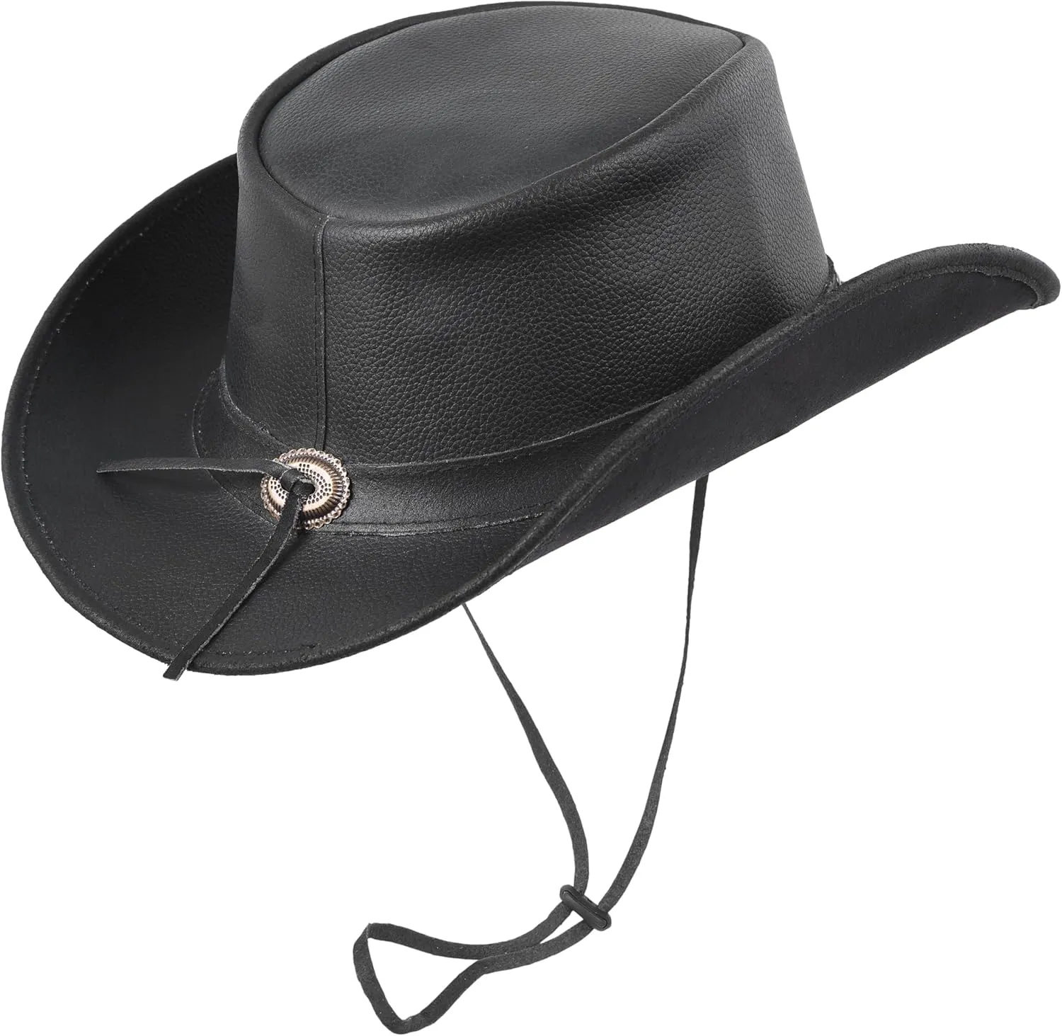 Leather Cowboy Hat for Men Women Lightweight Handcrafted Western Shapeable Wide Brim | Western Hats for Men