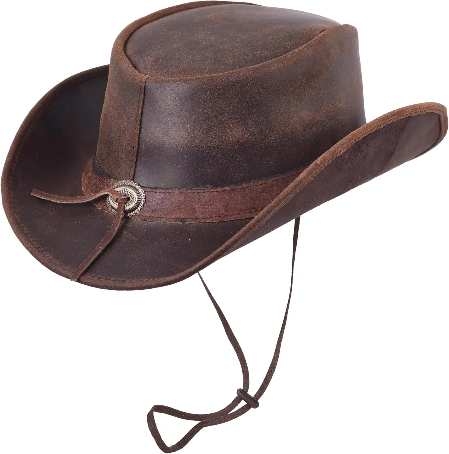 Leather Cowboy Hat for Men Women Lightweight Handcrafted Western Shapeable Wide Brim | Western Hats for Men