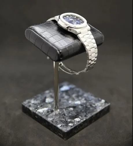 Luxury Watch Stand - Single Cushion (Marble Base) - Black
