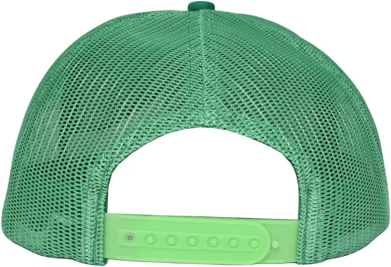 M-L, XL-XXL 5-Panel Mesh Back Trucker Flat Brim Hat