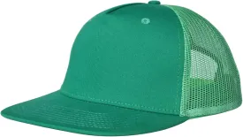 M-L, XL-XXL 5-Panel Mesh Back Trucker Flat Brim Hat