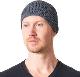 Mens Cotton Beanie Skull Cap - Crochet Kufi Prayer Hat Knit Sensitive Skin Chemo