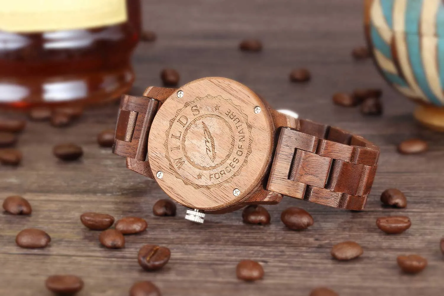 Men's Handcrafted Engraving Walnut Wood Watch