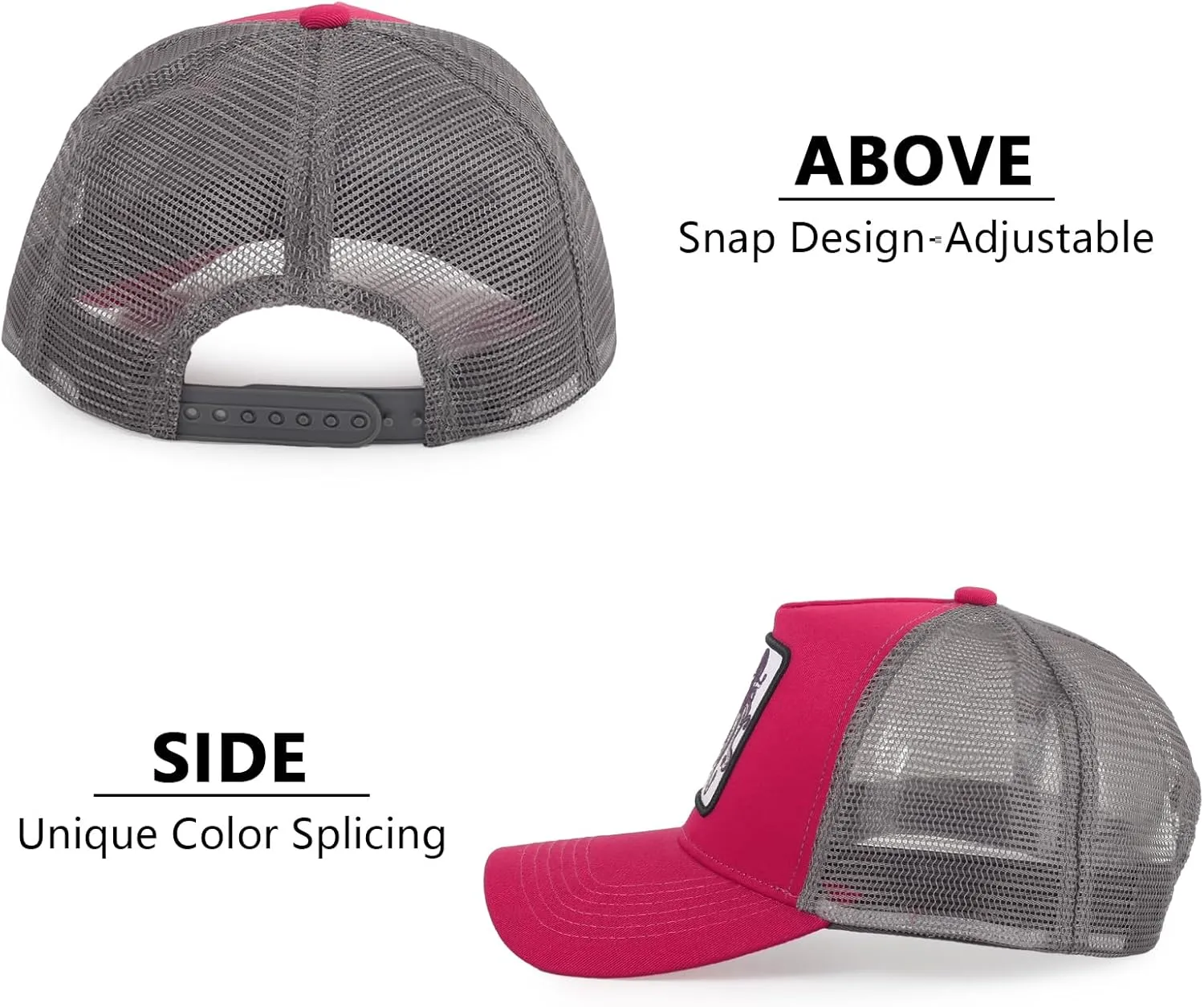 Mens Trucker Hats Mesh Snapback Animal Baseball Hats Unisex Running Sport Cap for Women Men