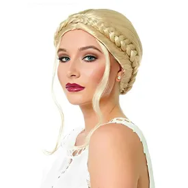 Milkmaid Braided Blonde Adult Costume Wig