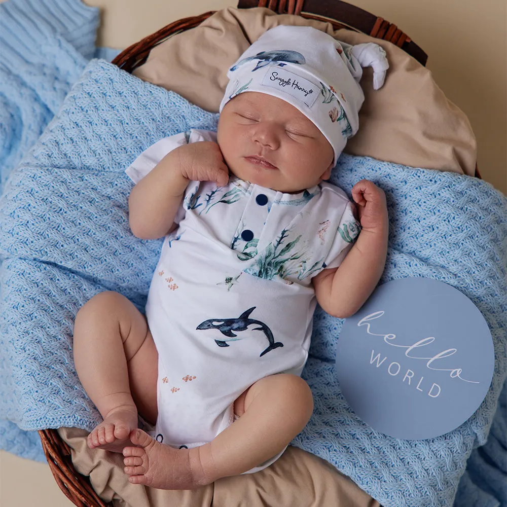 Ocean Short Sleeve Organic Bodysuit