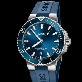 Oris - 2024 Aquis Date Blue 41.5mm on Rubber