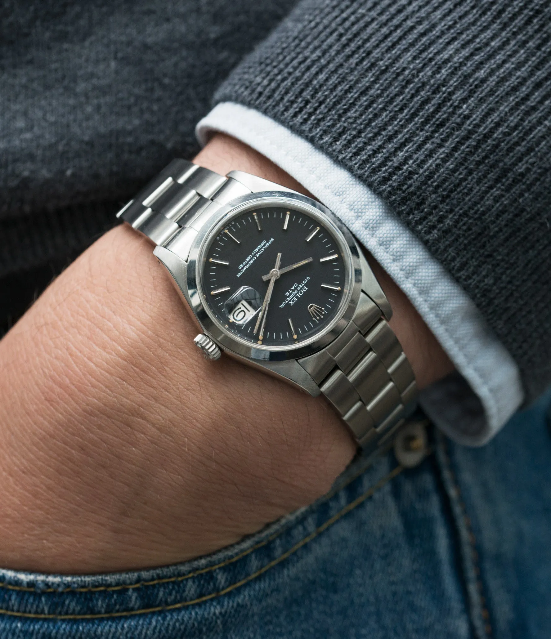Oyster Perpetual Date 1500 | 'Sigma' Grey | Steel