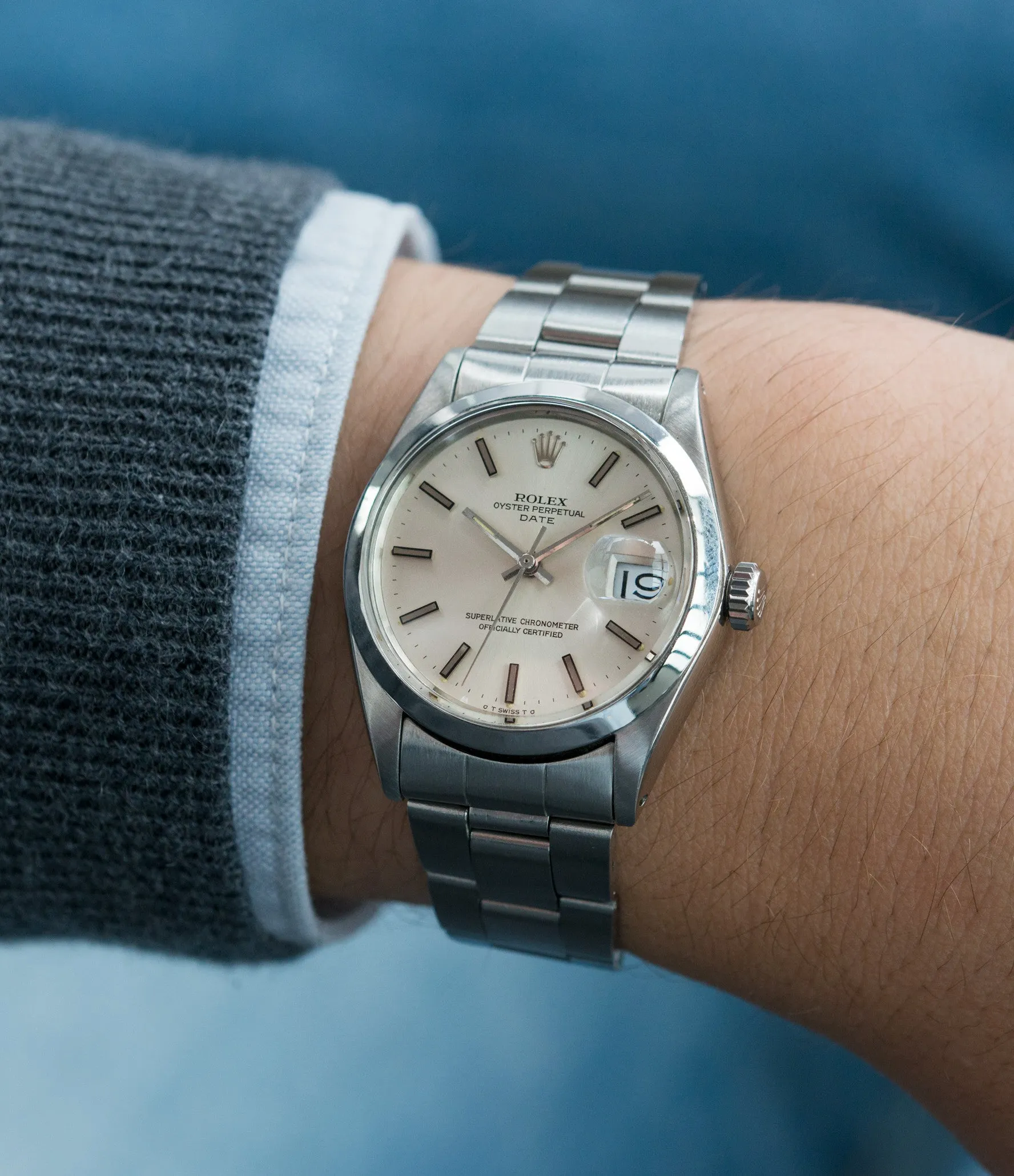 Oyster Perpetual Date 1500 | 'Sigma' Silver | Steel