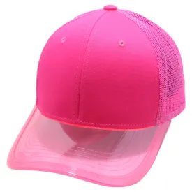 PB271 Pitbull Cambridge Transparency Visor Mesh Trucker [Neon Pink]