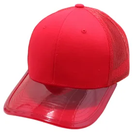 PB271 Pitbull Cambridge Transparency Visor Mesh Trucker [Red]