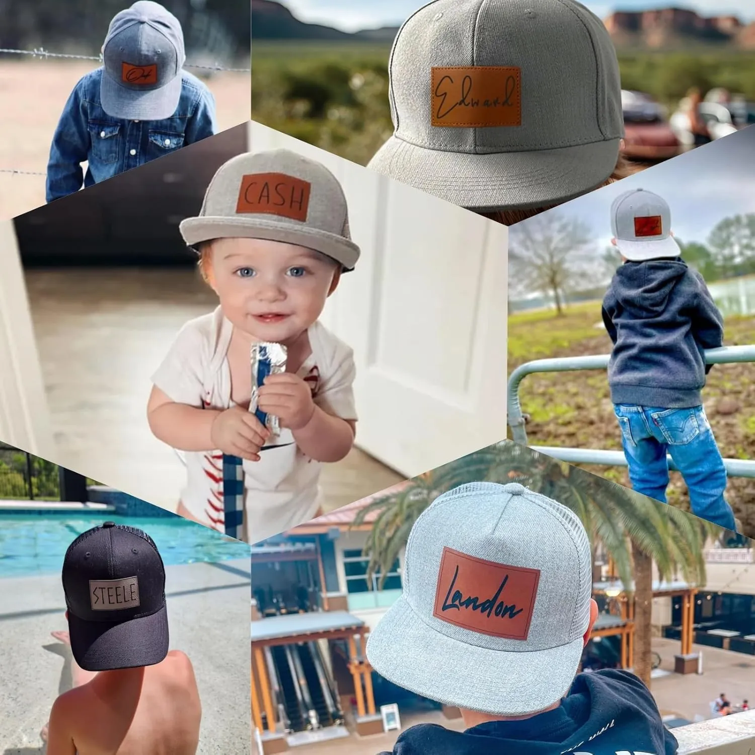 Personalized Baby Baseball Cap, Custom Toddler Baseball Hat Adjustable Snapback for Boys Girls Infant Baseball Cap
