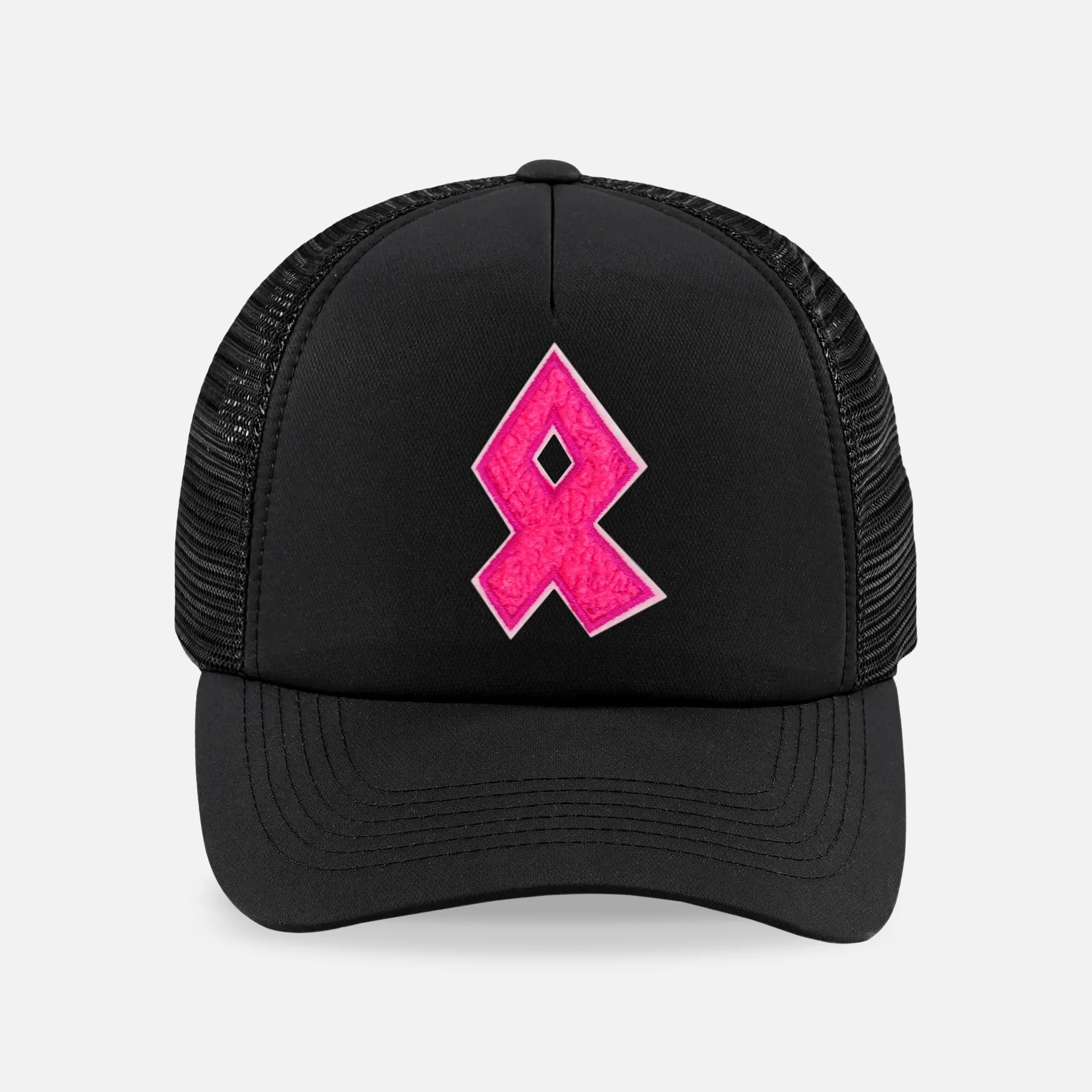 Pink Ribbon Patch Trucker Hat