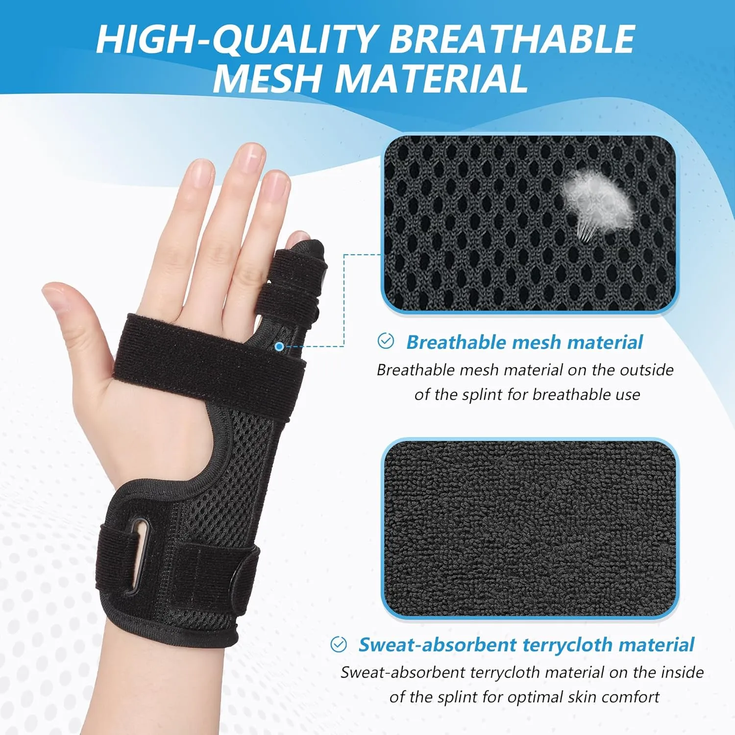 Pinky Finger Splint, Finger Splint for Pinky, Broken Finger, Trigger Finger, Metacarpal Splint Hand Brace, Little Finger Brace for Tendonnitis, Pain Relief, Fits for Left & Right Hand(M)