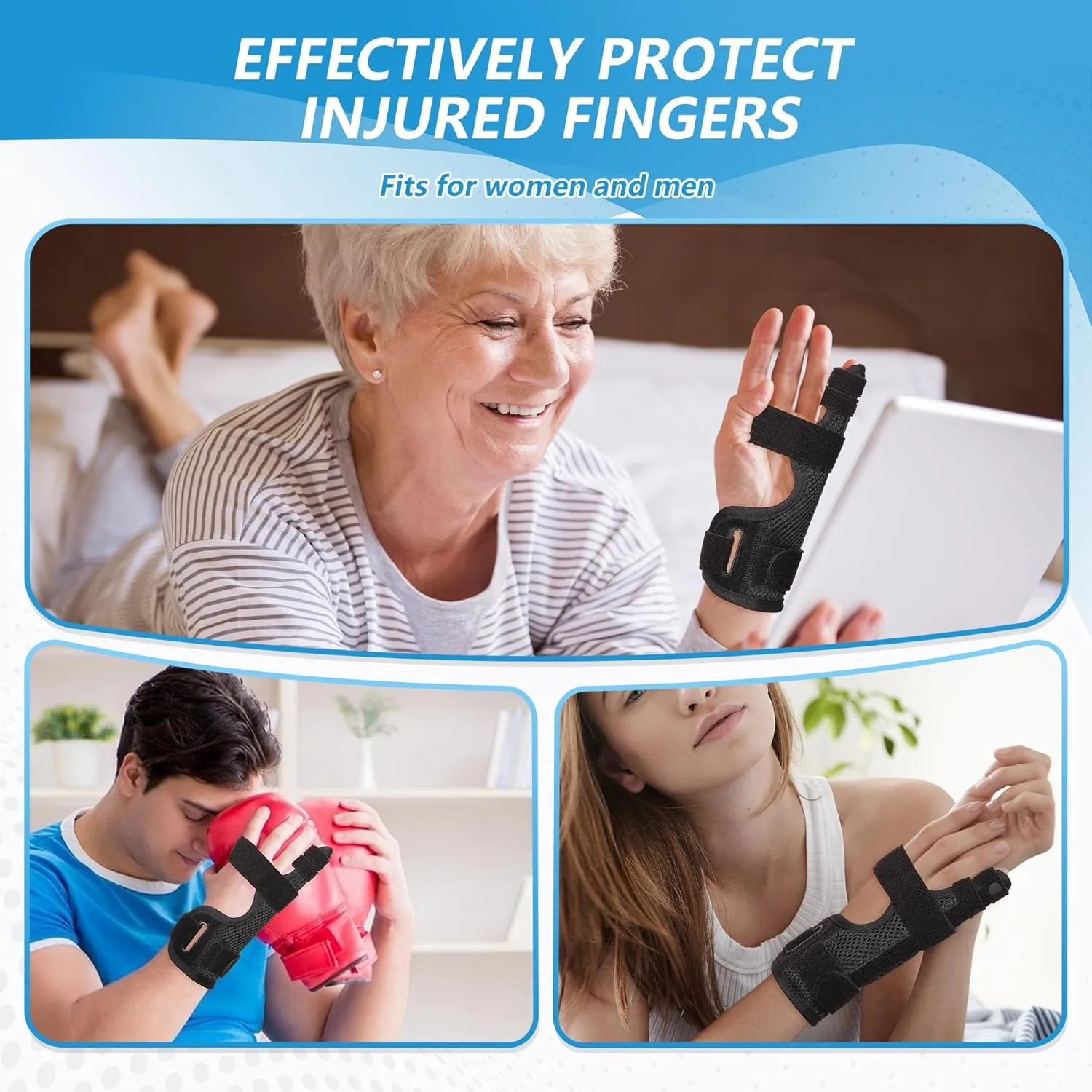 Pinky Finger Splint, Finger Splint for Pinky, Broken Finger, Trigger Finger, Metacarpal Splint Hand Brace, Little Finger Brace for Tendonnitis, Pain Relief, Fits for Left & Right Hand(M)