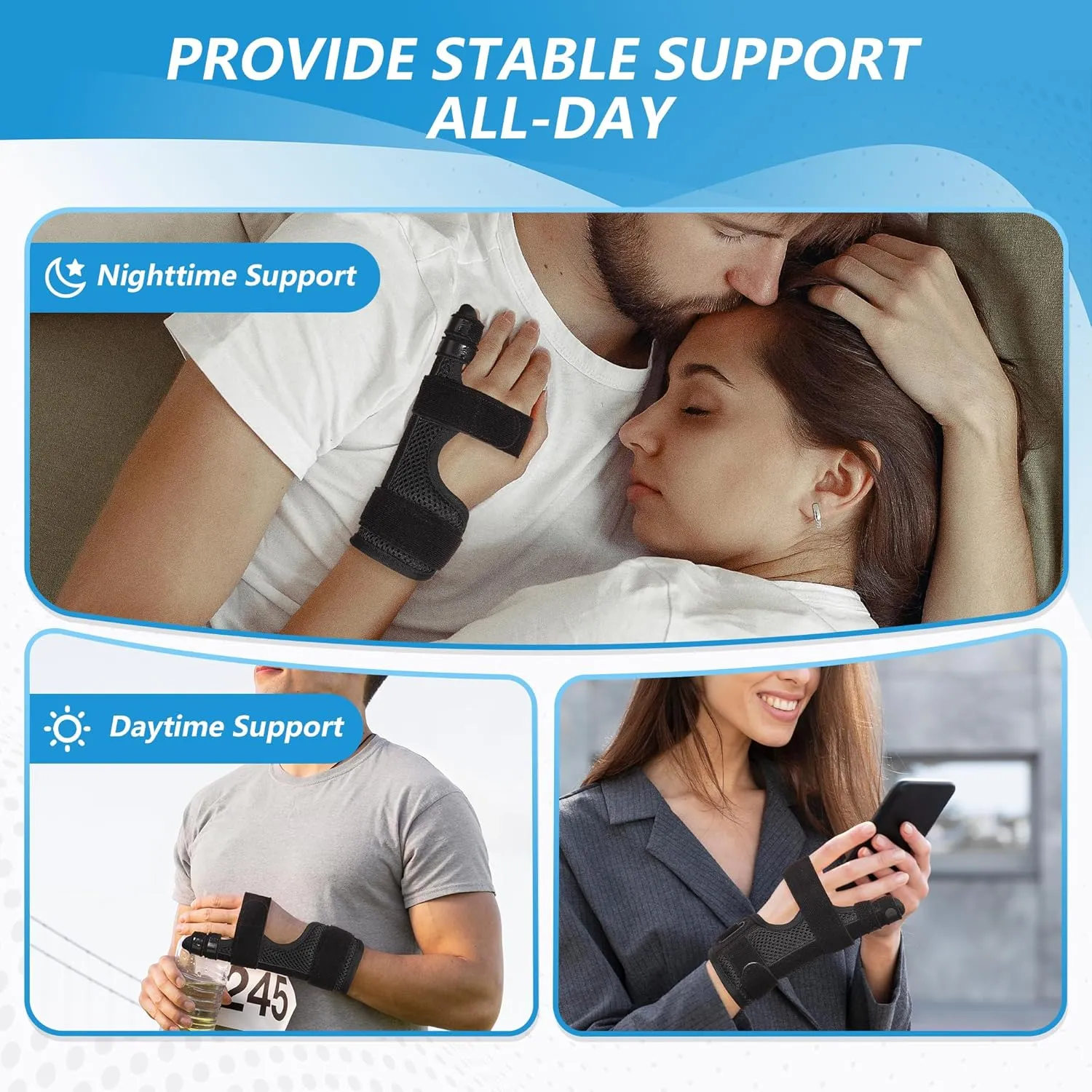 Pinky Finger Splint, Finger Splint for Pinky, Broken Finger, Trigger Finger, Metacarpal Splint Hand Brace, Little Finger Brace for Tendonnitis, Pain Relief, Fits for Left & Right Hand(M)