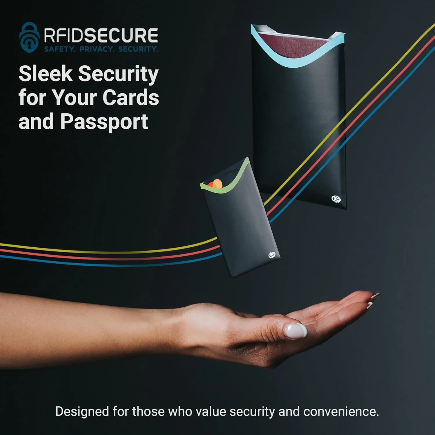 RFID Blocking Credit Card & Passport Sleeves (7 Short Side & 7 Long Side Credit Card & 4 Passport Protectors)  RFID Blocking Identity Theft Protection  Ideal for Travel and Everyday Use