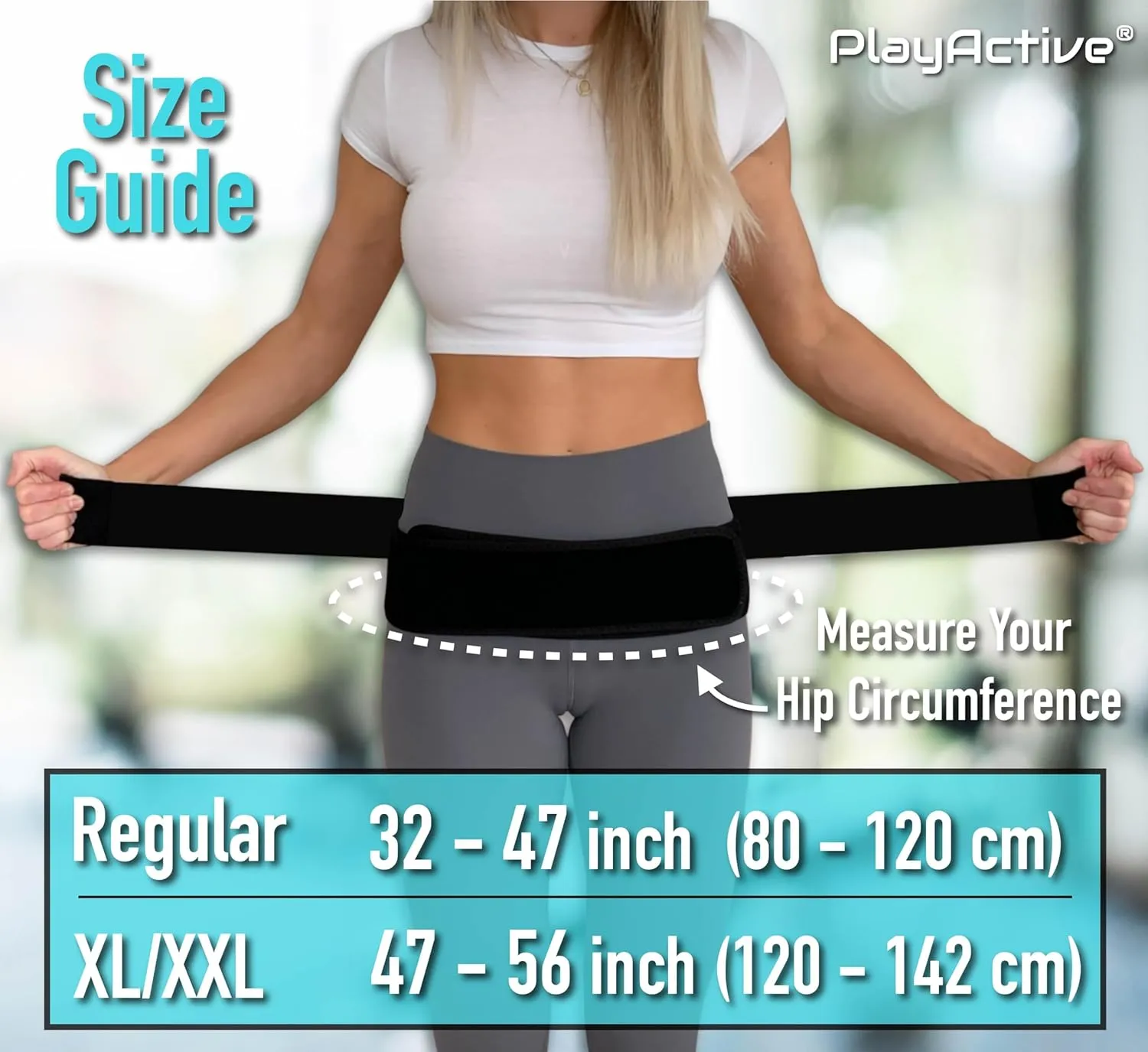 Sacroiliac SI Joint Hip Belt - Sciatica Belt and Lower Back Support Brace for Women and Men - Hip Braces for Hip Pain - Pelvic Support Belt, Trochanter Belt for Pain Relief (Regular/Black)