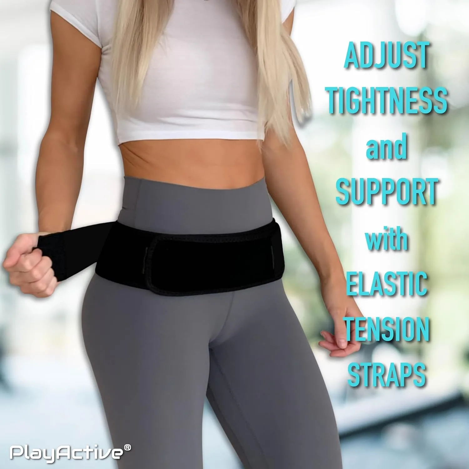 Sacroiliac SI Joint Hip Belt - Sciatica Belt and Lower Back Support Brace for Women and Men - Hip Braces for Hip Pain - Pelvic Support Belt, Trochanter Belt for Pain Relief (Regular/Black)