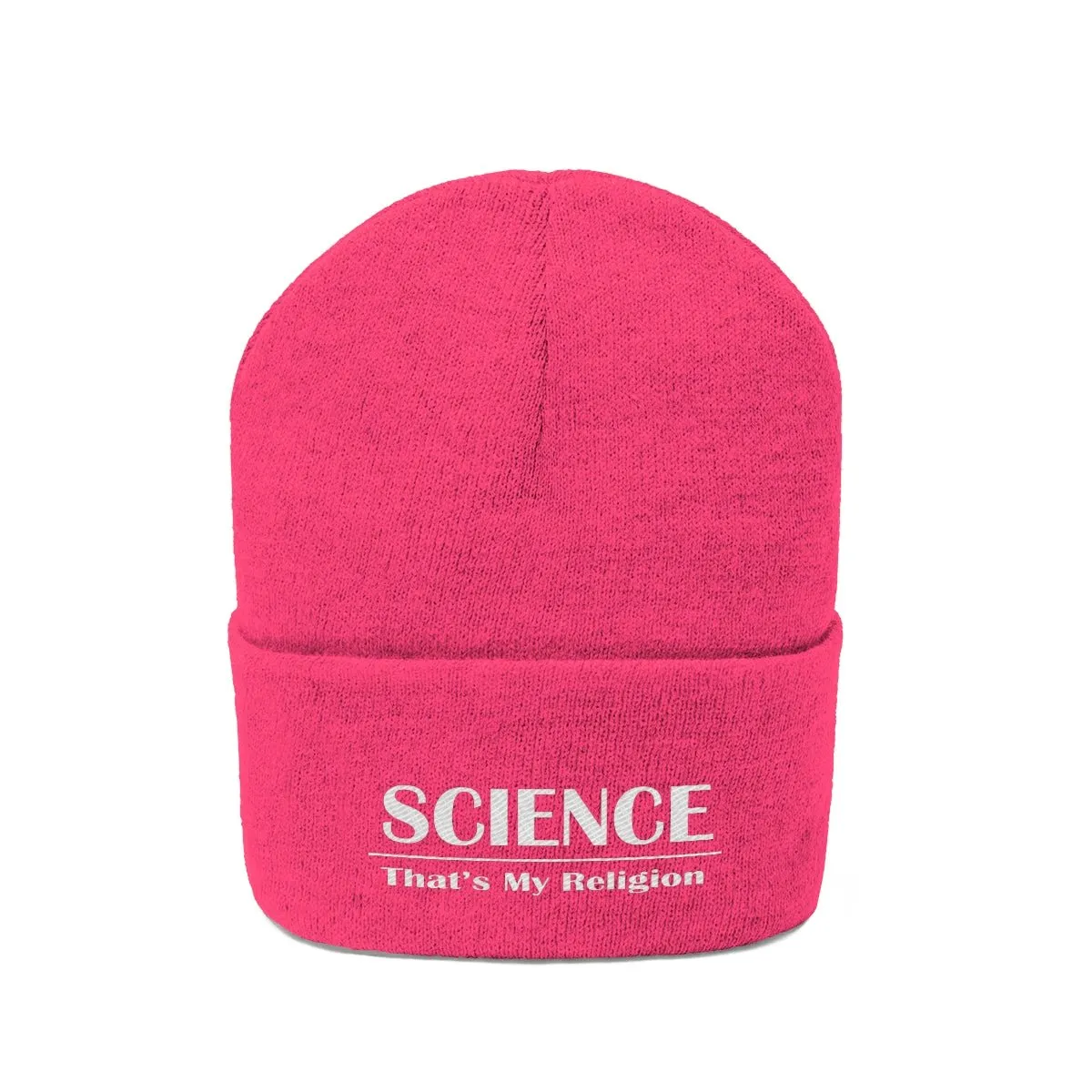 SCIENCE - That's My Religion Knit Beanie | Gift for Scientists, Teachers, Engineers and other Brilliant People