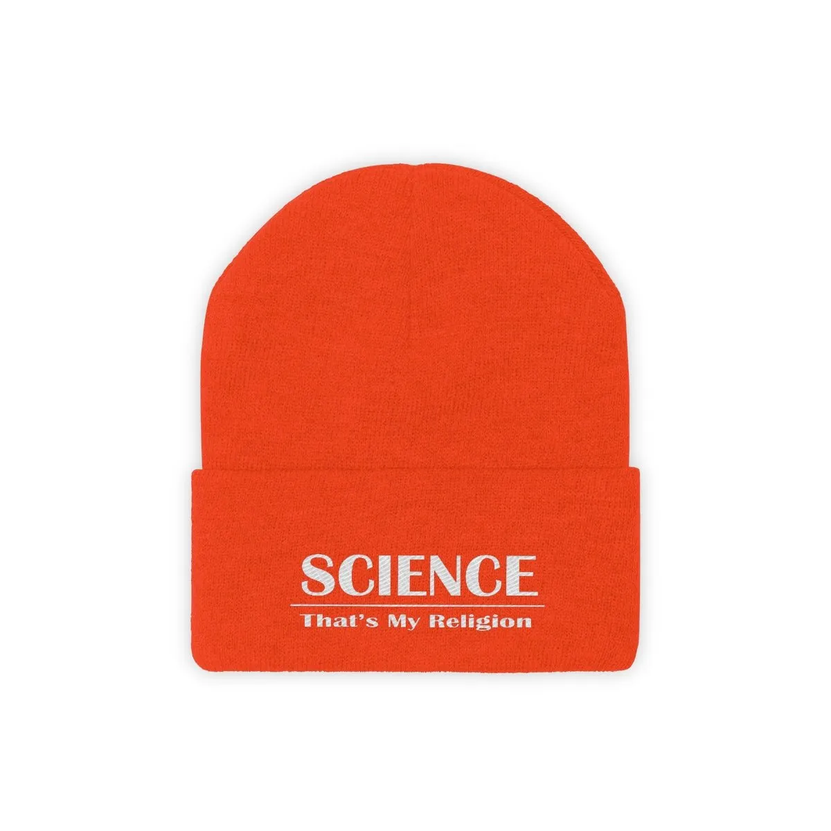SCIENCE - That's My Religion Knit Beanie | Gift for Scientists, Teachers, Engineers and other Brilliant People