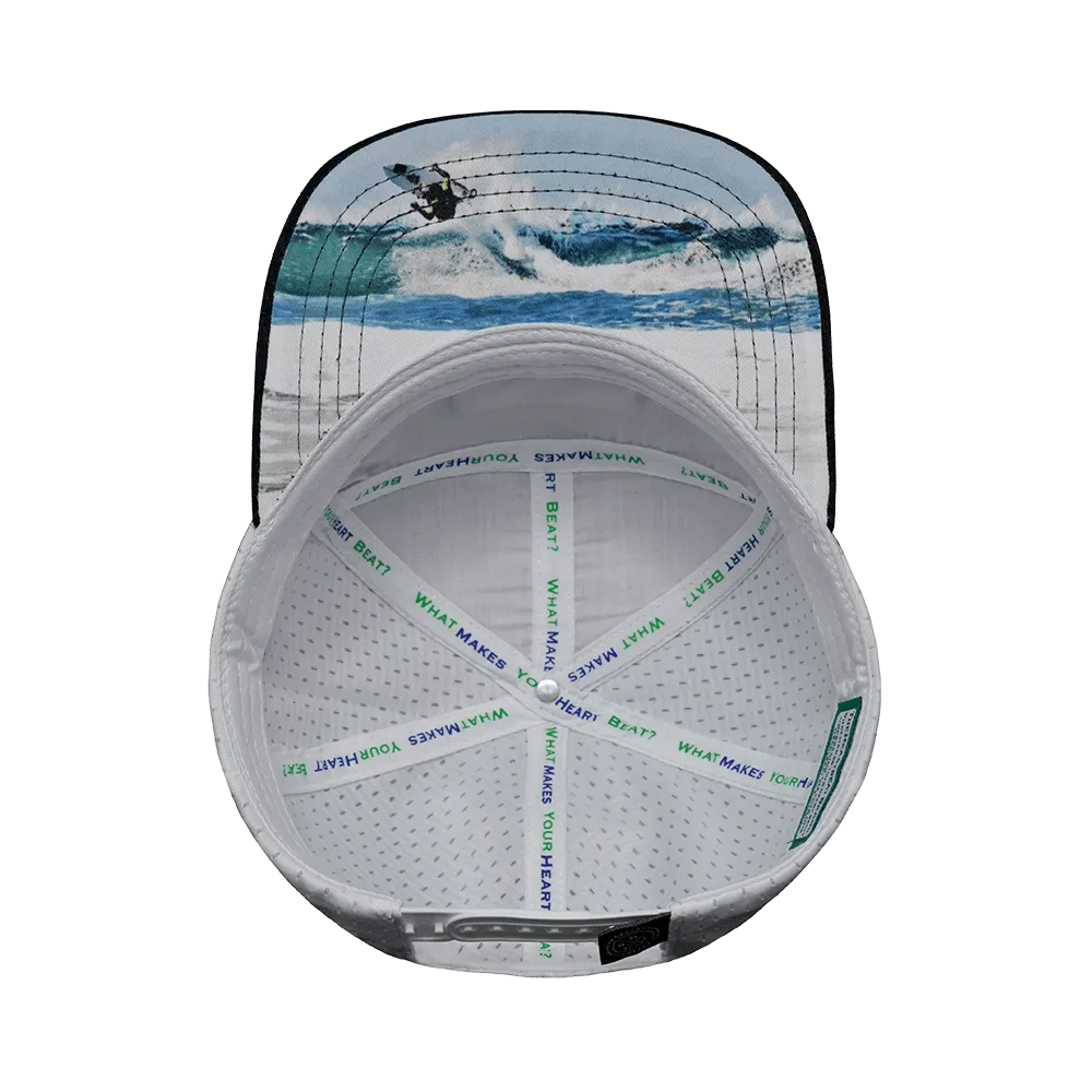 Surf Hat | Flat Bill | Corduroy - Charcoal Gray - Light Blue - White
