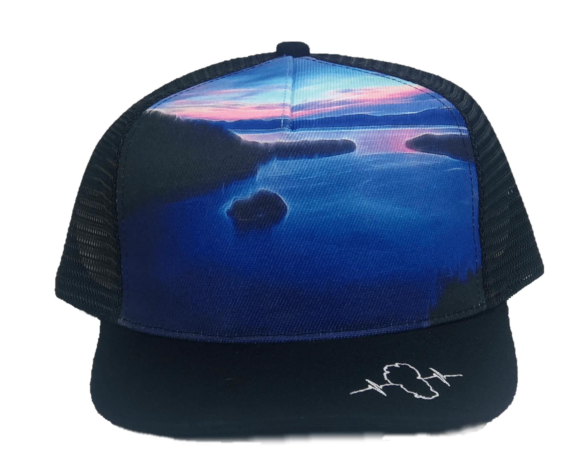 Tahoe Hat | Trucker Hat | Suede - Black - Sunrise