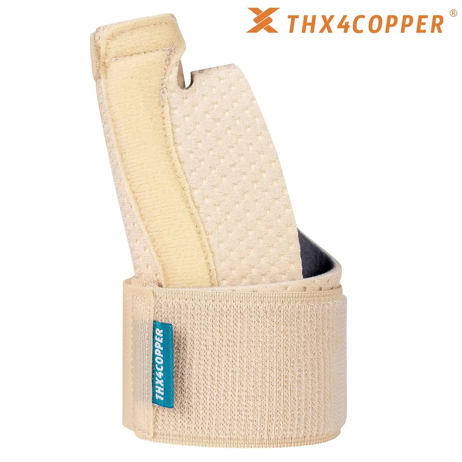 THX4COPPER Thumb & Wrist Stabilizer Splint for Blackberry Thumb,Thumb Pain Relief for Arthritis,Sprained,Tendonitis,Carpal Tunnel,Breathable&Stable,L-XL(Beige)