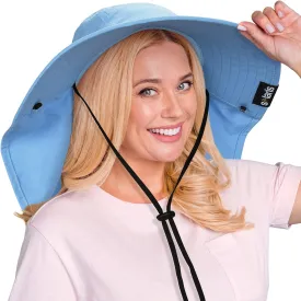 Tirrinia Womens Hiking Hat Wide Brim Hat with Large Neck Flap UPF 50  Sun Protection Hats