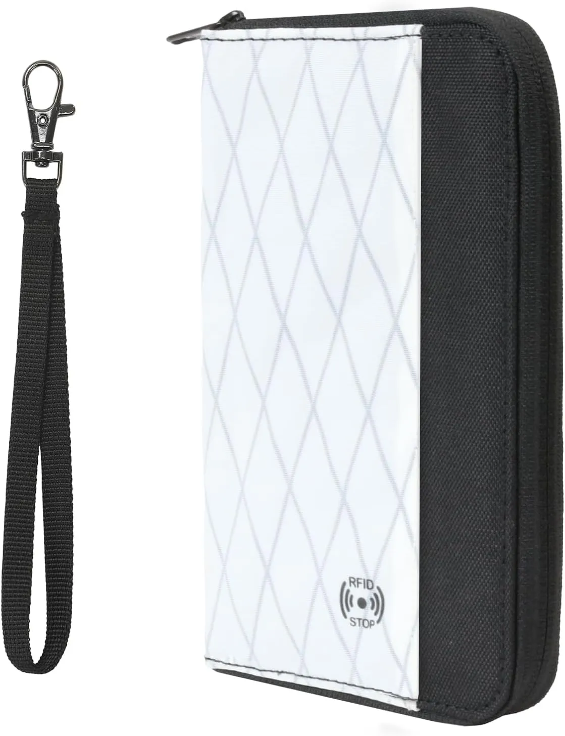 Travel Passport Wallet - RFID Blocking Passport Holder Travel Document Organizer with Wrist Strap Lightweight Single Card Pouch Portable Credit Card Case for Women & Men (White)