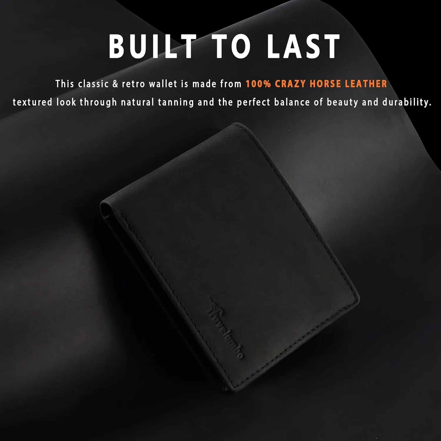 Travelambo 100% Genuine Leather Wallet for Men with Gift Box - Handmade Bifold Stylish - Rfid Wallet for Men with 2 ID Windows