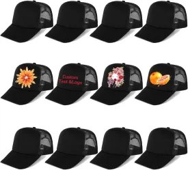 Ultrafun 12 Pack Trucker Hat Summer Mesh Sublimation Blank Hats Adjustable Snapback Baseball Hats for Men Women