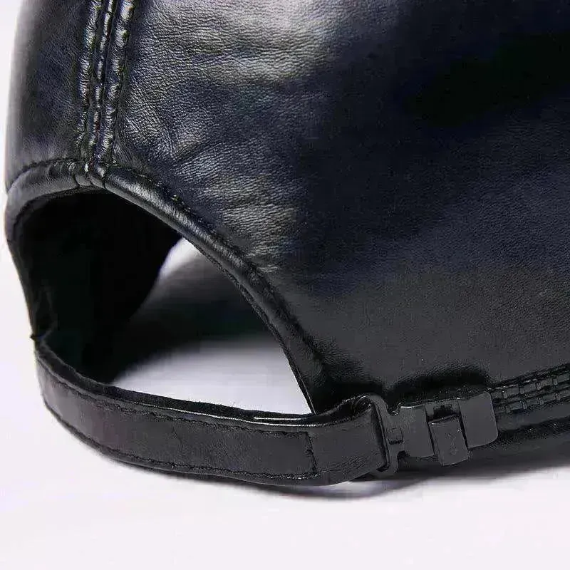 Unisex Leather Sheepskin Thickened Warm Hat