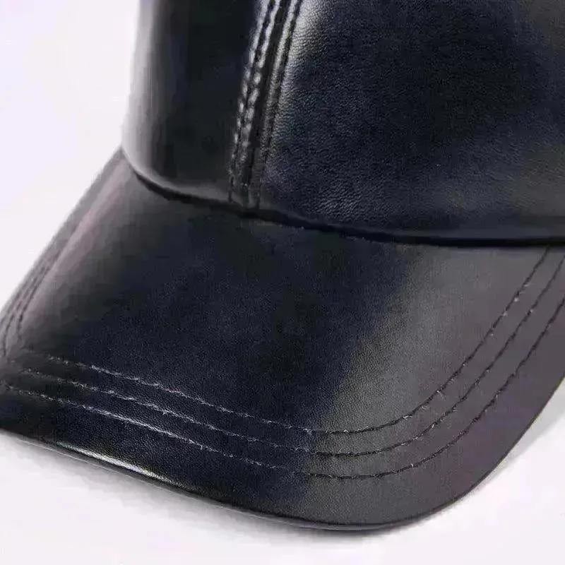 Unisex Leather Sheepskin Thickened Warm Hat