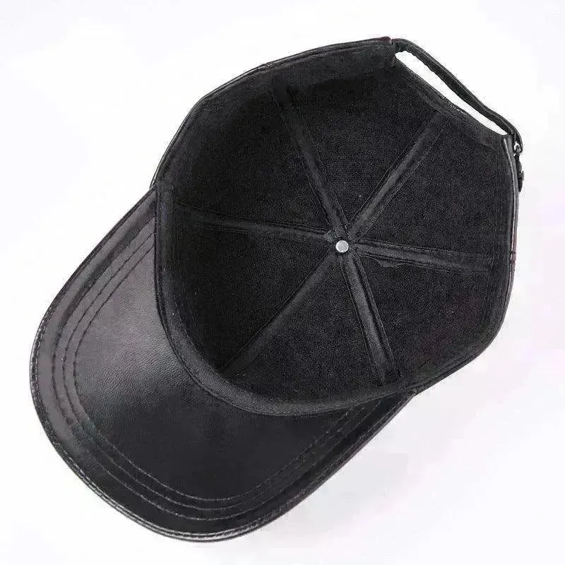 Unisex Leather Sheepskin Thickened Warm Hat