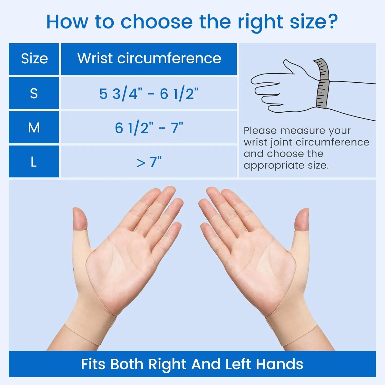 VELPEAU Elastic Thumb Wrist Support Brace (Pack of 2), Splashproof Compression Sleeve for Arthritis Pain, Tendonitis, Sprains, Sports, Splint Liner, Fits Left & Right Hands (Long Version - Khaki, Small)