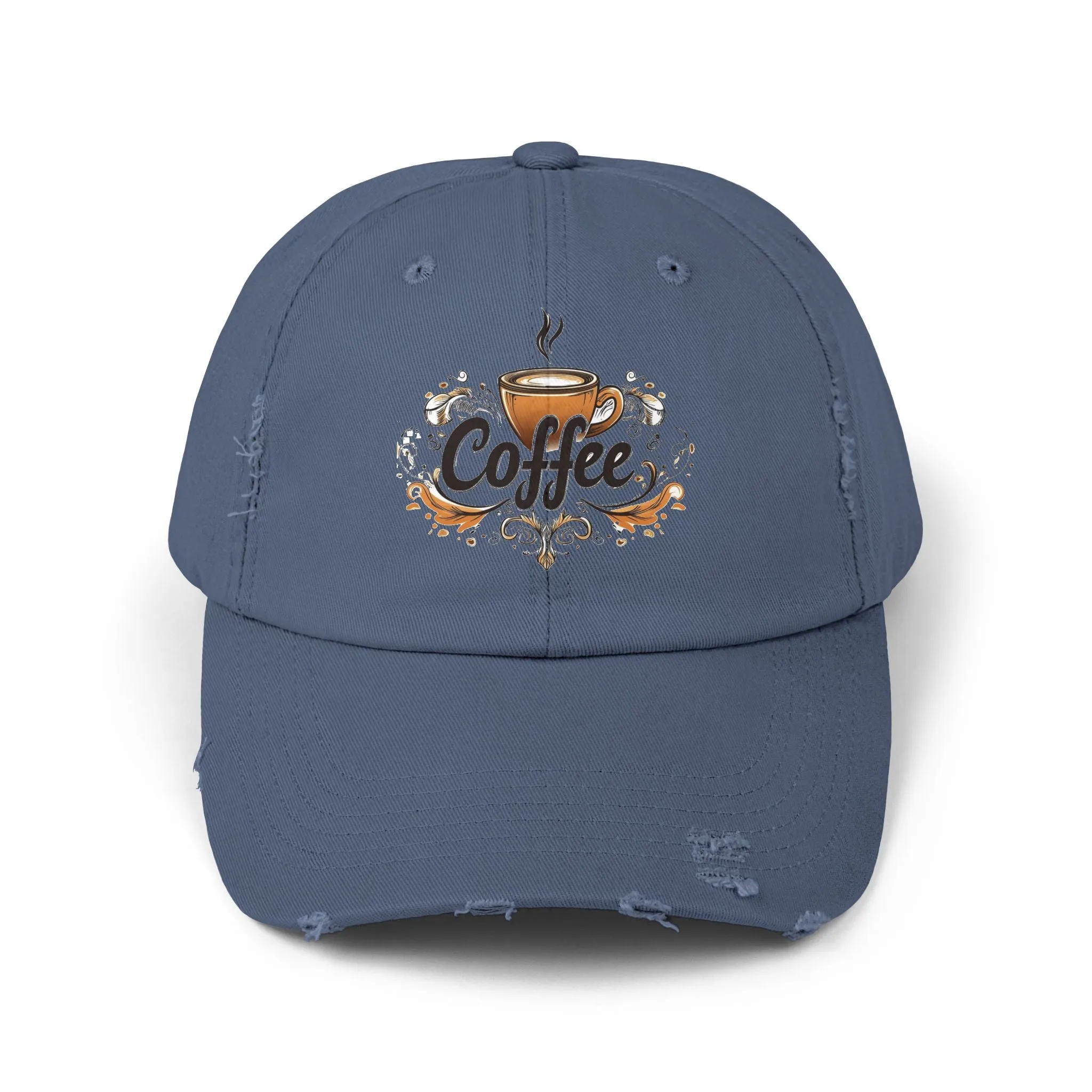 Vintage Style Hat 2 for Coffee Lovers - Unisex Distressed Coffee Cap - USA