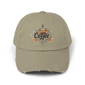 Vintage Style Hat 2 for Coffee Lovers - Unisex Distressed Coffee Cap - USA