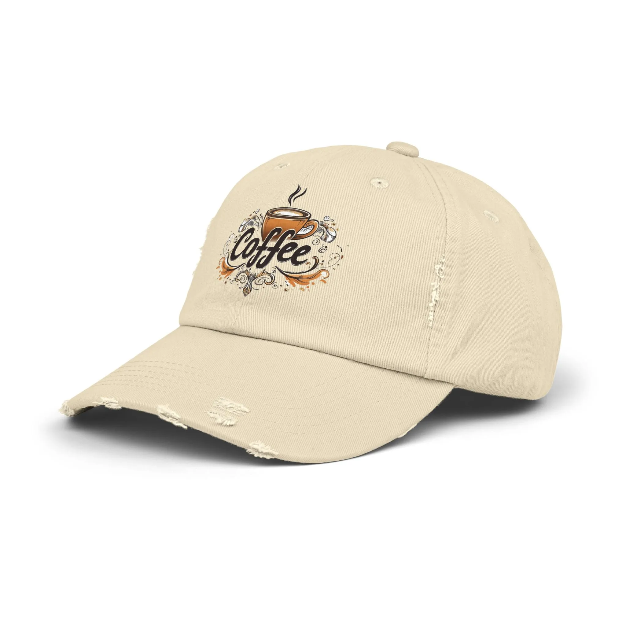 Vintage Style Hat 2 for Coffee Lovers - Unisex Distressed Coffee Cap - USA