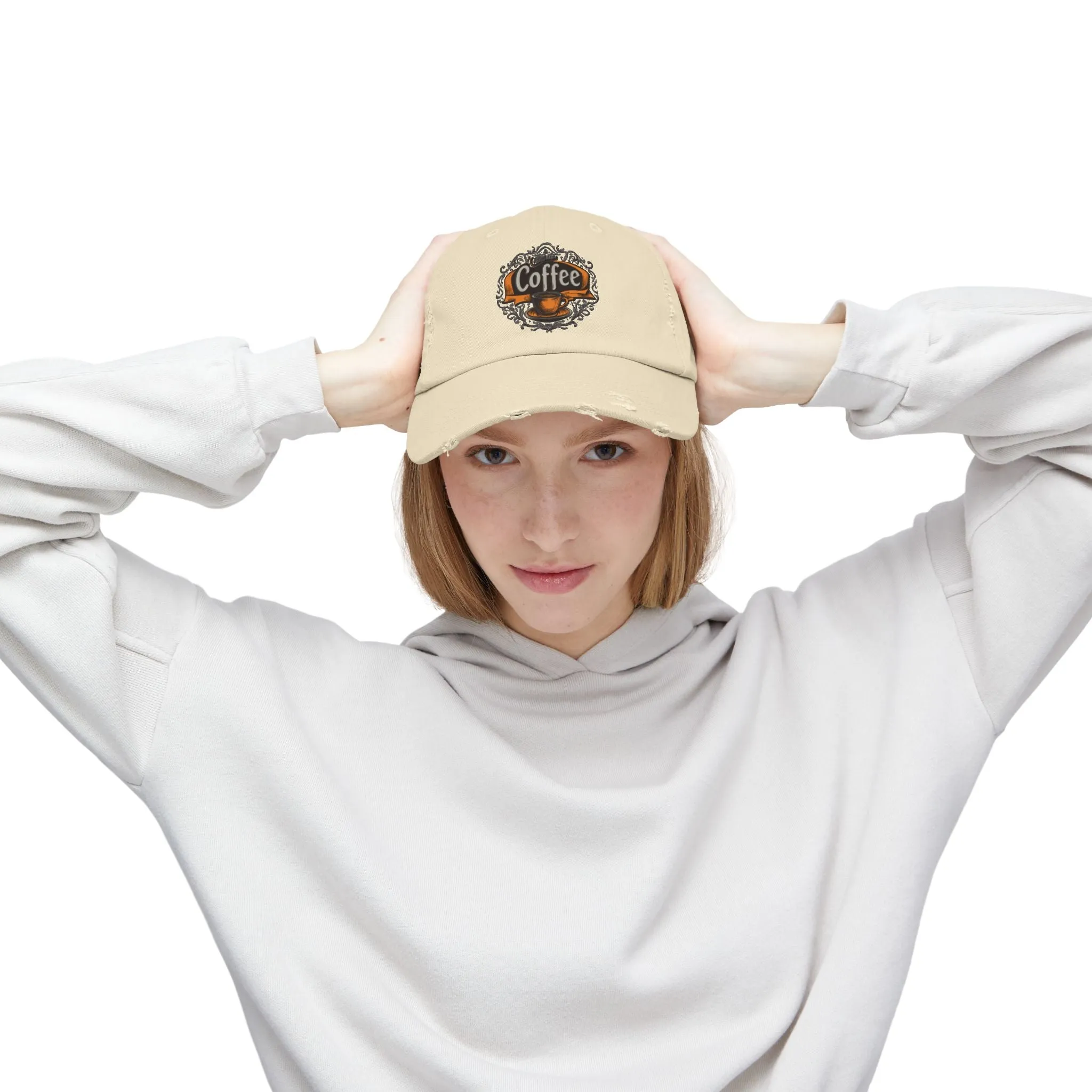 Vintage Style Hat 4 for Coffee Lovers - Unisex Distressed Coffee Cap - USA