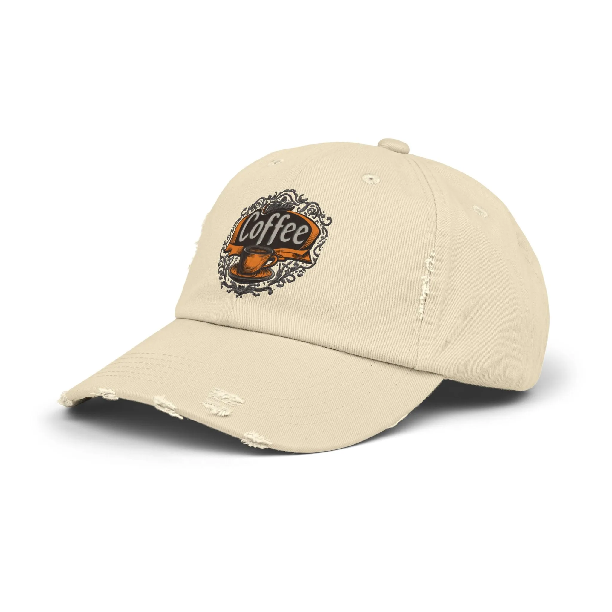 Vintage Style Hat 4 for Coffee Lovers - Unisex Distressed Coffee Cap - USA