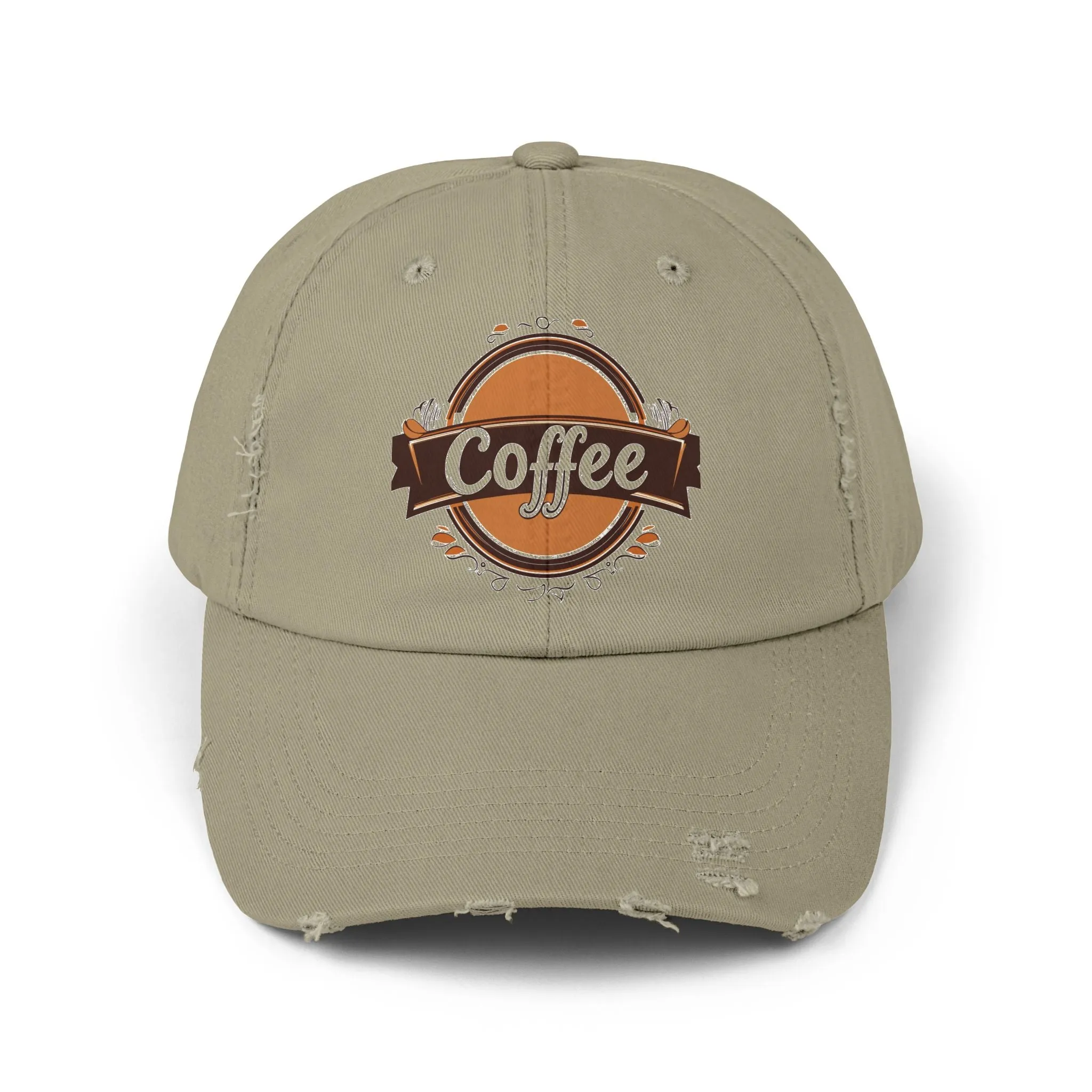 Vintage Style Hat for Coffee Lovers - Unisex Distressed Coffee Cap - USA