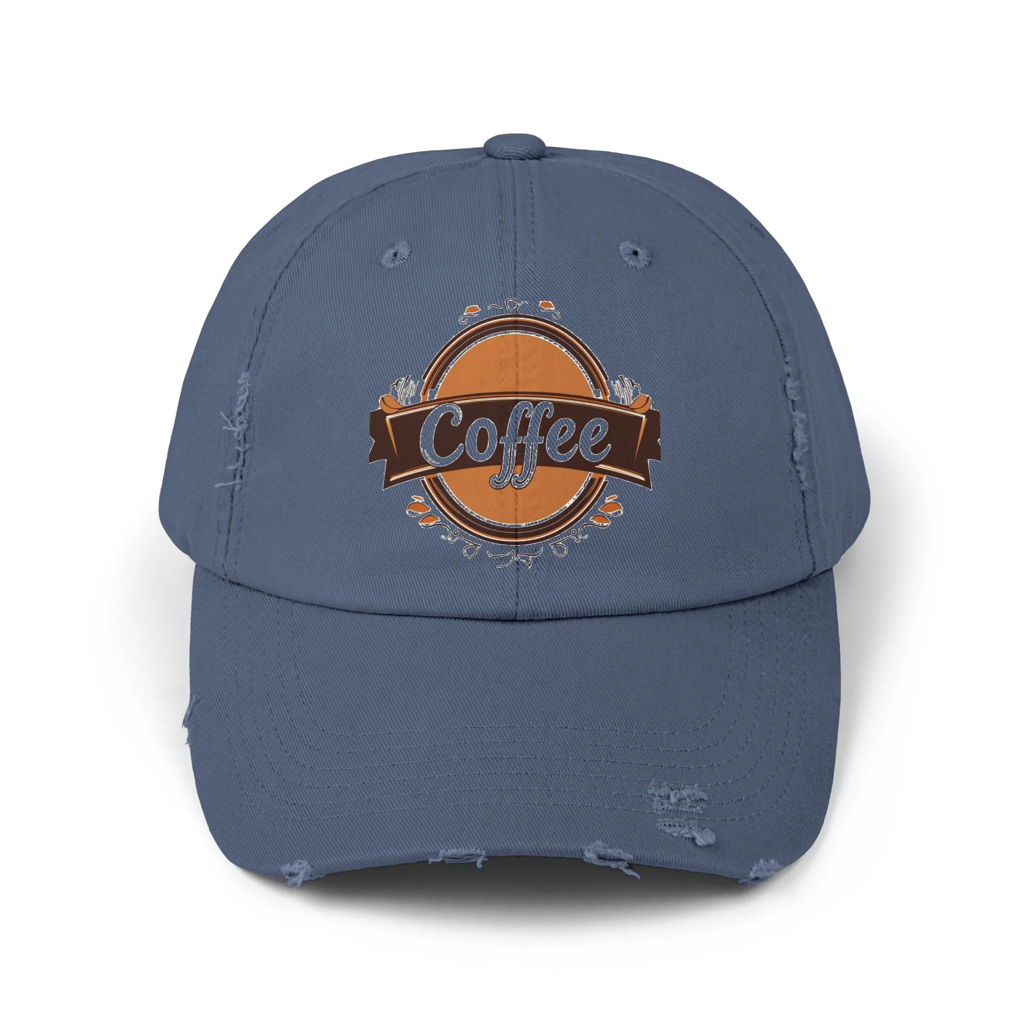 Vintage Style Hat for Coffee Lovers - Unisex Distressed Coffee Cap - USA