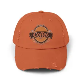 Vintage Style Hat for Coffee Lovers - Unisex Distressed Coffee Cap - USA